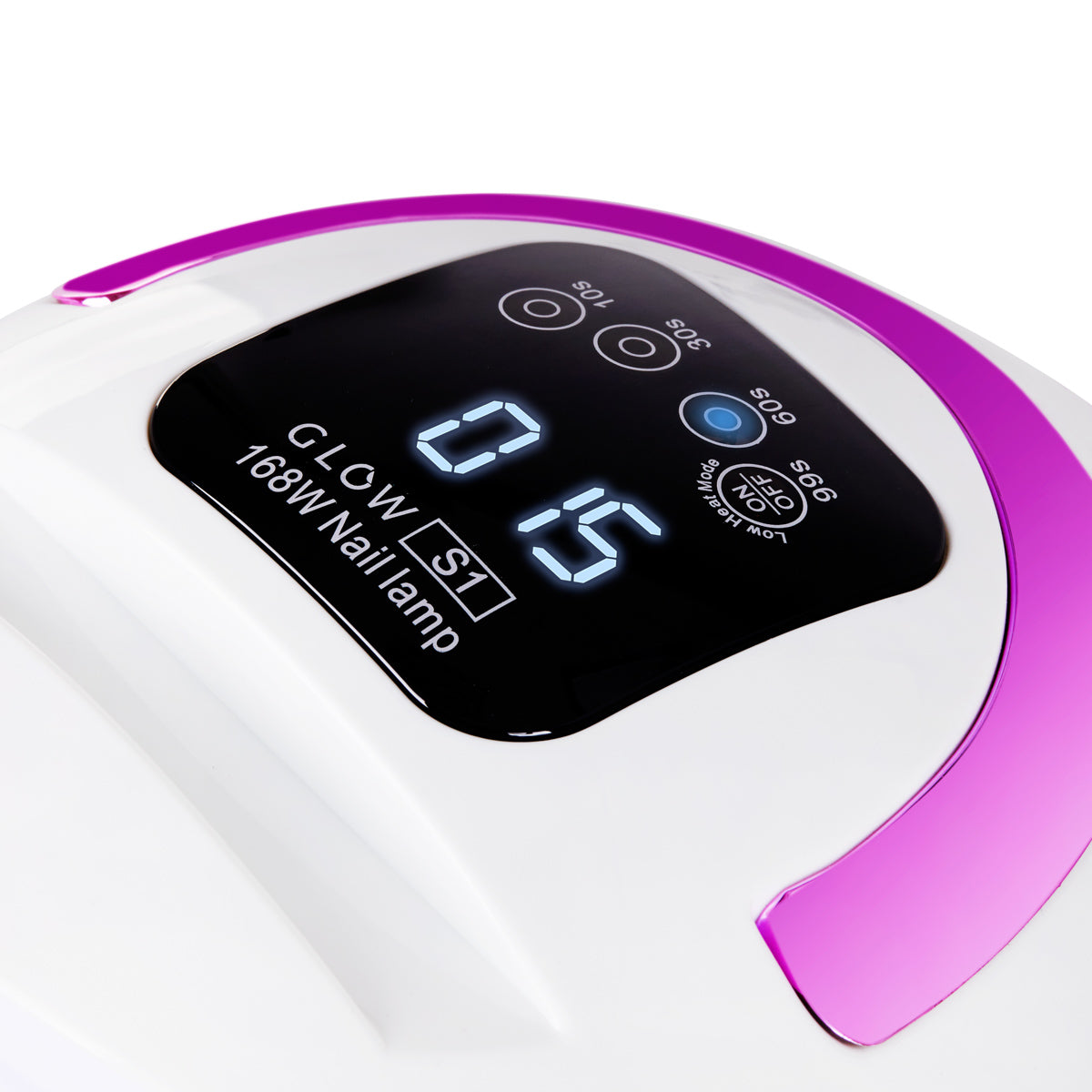 Manikiūro lempa UV Dual Led Glow S1 168W (rožinės spalvos rankena)