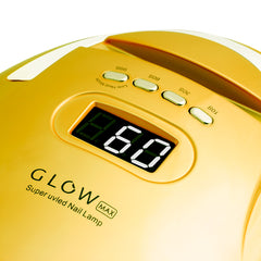 Profesionali UV/LED nagų lempa manikiūrui GLOW F2 ZN 220W, auksinės/mėlynos spalvos