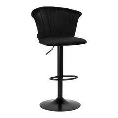 Baro kėdė 4Rico QS-B801 (juoda, aksominė)
