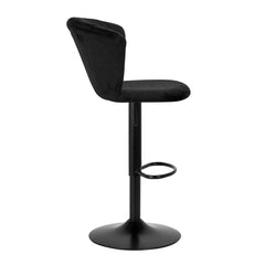 Baro kėdė 4Rico QS-B801 (juoda, aksominė)