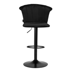 Baro kėdė 4Rico QS-B801 (juoda, aksominė)