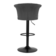 Baro kėdė 4Rico QS-B801 (pilka, aksominė)