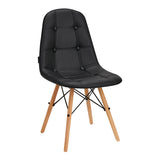 Skandinaviška kėdė 4Rico 186 (juodos spalvos, eko oda)