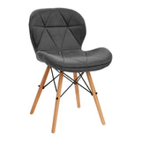 Skandinaviška kėdė 4Rico 189 (pilka, aksomas)