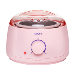 Profesionalus vaško šildytuvas skardinėms ir granulėms IWAX 100, 400ML, 100W (rožinės spalvos)