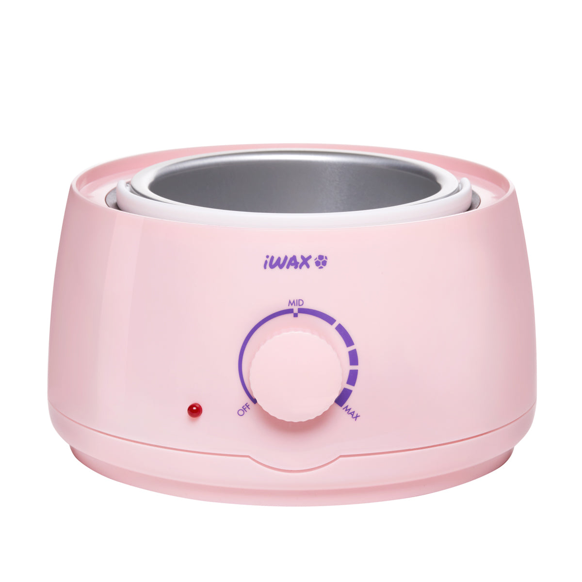 Profesionalus vaško šildytuvas skardinėms ir granulėms IWAX 100, 400ML, 100W (rožinės spalvos)