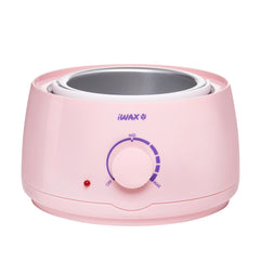 Profesionalus vaško šildytuvas skardinėms ir granulėms IWAX 100, 400ML, 100W (rožinės spalvos)