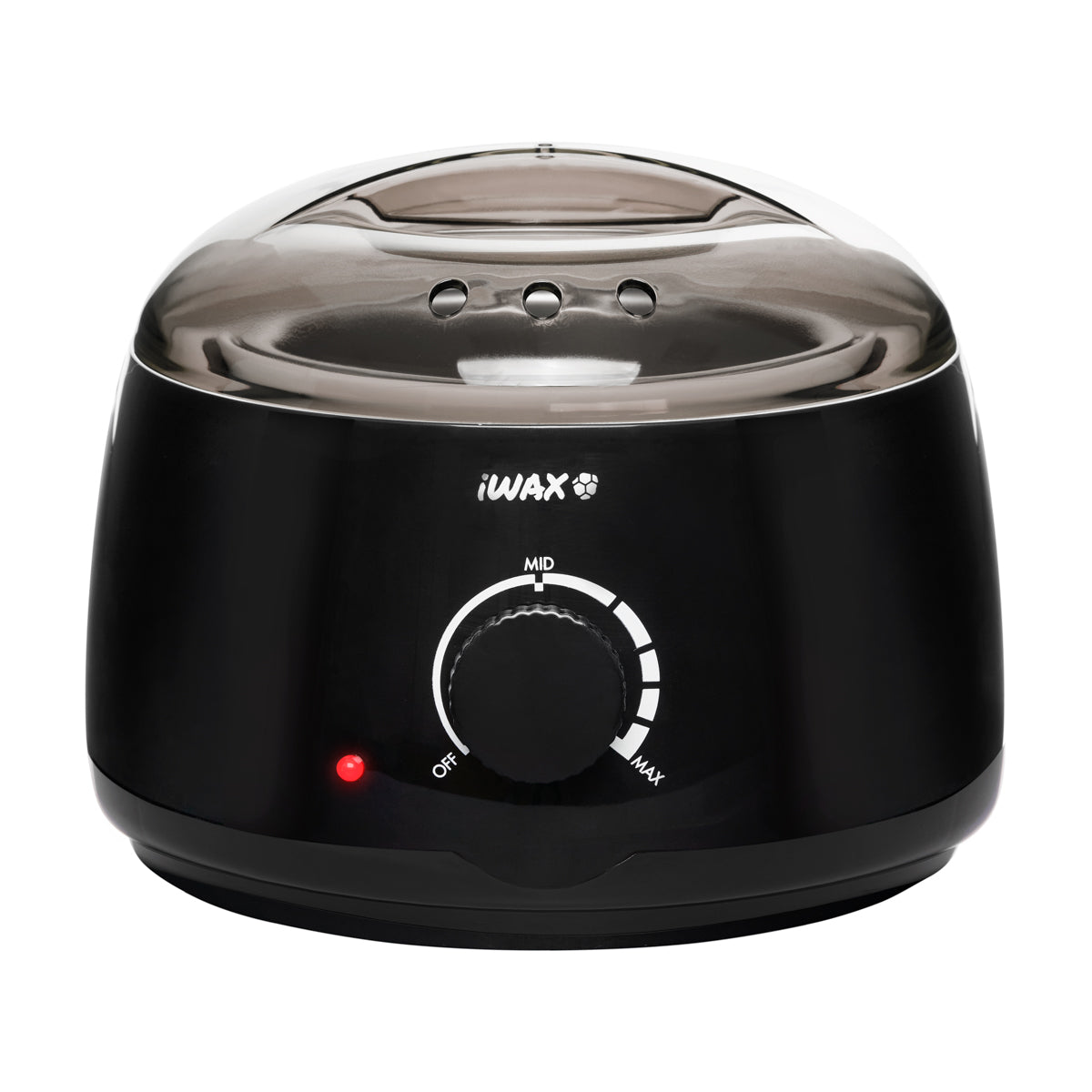 Profesionalus vaško šildytuvas skardinėms ir granulėms IWAX 100, 400ML, 100W (juodos spalvos)