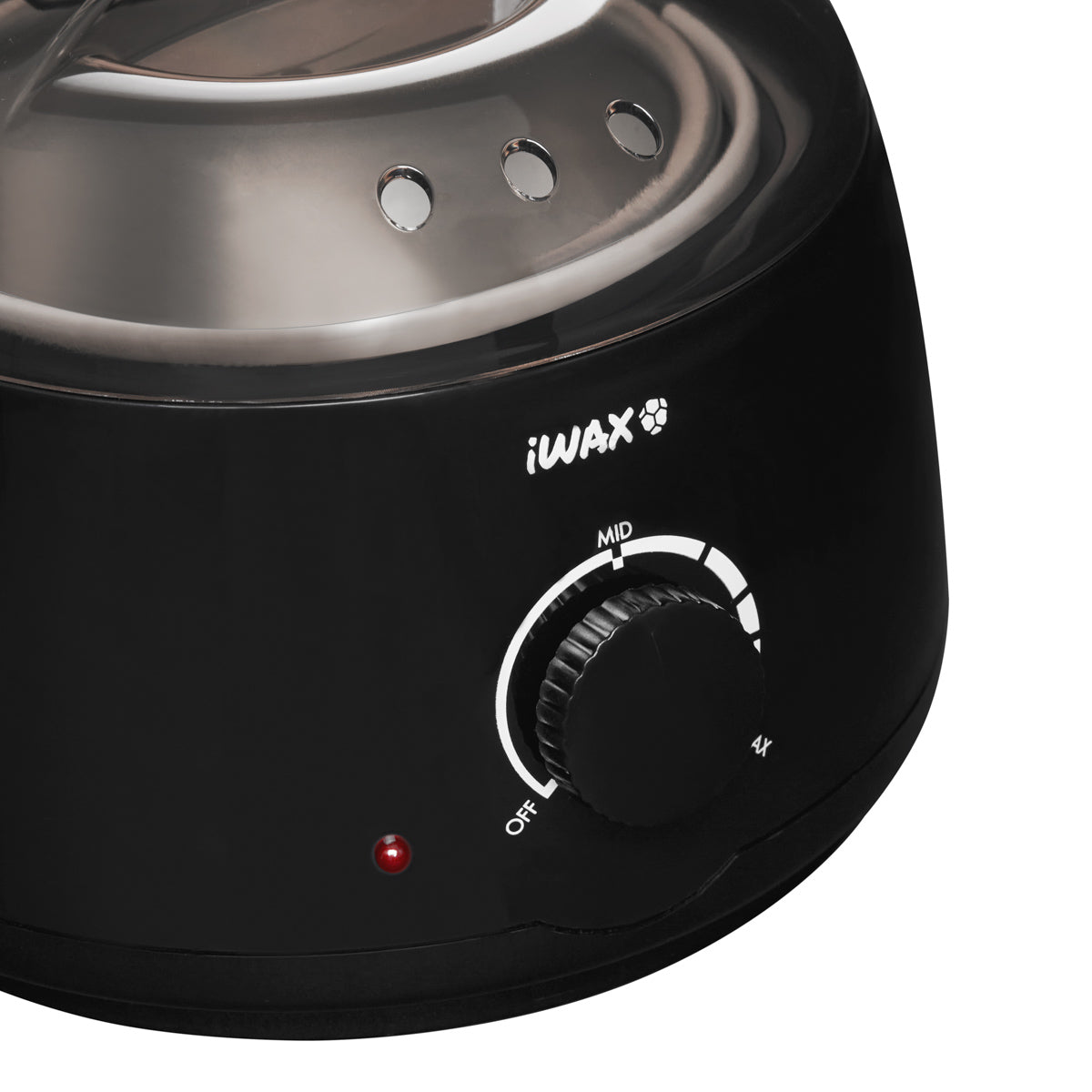 Profesionalus vaško šildytuvas skardinėms ir granulėms IWAX 100, 400ML, 100W (juodos spalvos)