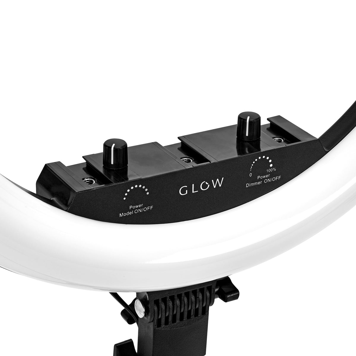 ŽIEDINĖ LEMPA SU STOVU, GLOW 18″ RGB, 45W