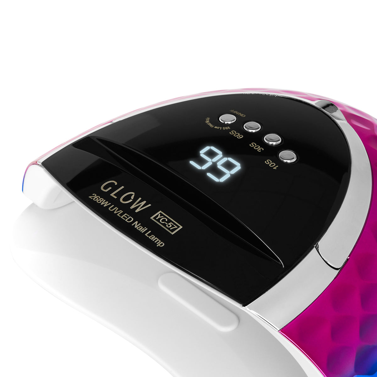 Profesionali UV/LED nagų lempa manikiūrui Glow YC57 RN (mėlyna/rožinė) 268W
