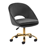 Grožio salono kėdė fotelis 4Rico QS-MF18G, aksominė pilka