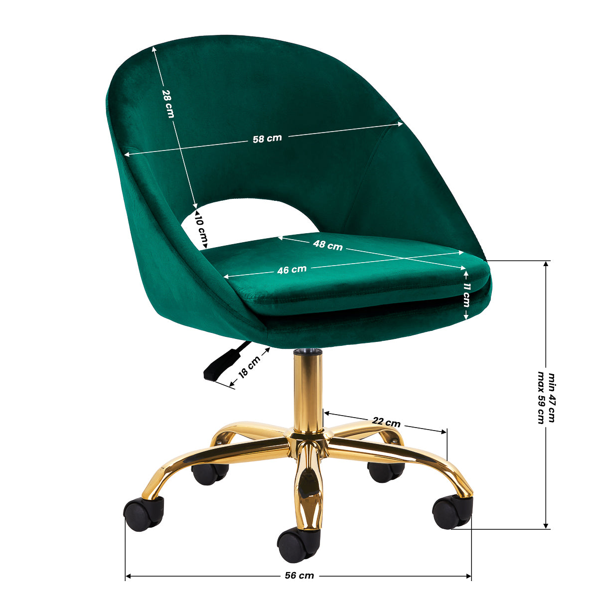 Meistro kėdė 4Rico QS-MF18G, žalias aksomas