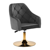 Grožio salono kėdė fotelis 4Rico QS-BL14G, aksominė pilka