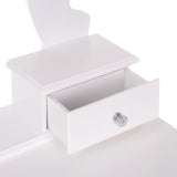 5-Toaletka biała KARI lustro LED + taboret-5