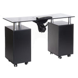 Manikiūro stalas + dulkių surinkėjas BD-3425-1+P (juoda)