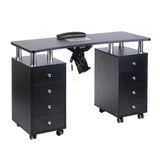 Manikiūro stalas + dulkių surinkėjas BD-3425+P (juoda)