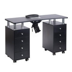 Manikiūro stalas + dulkių surinkėjas BD-3425+P (juoda)