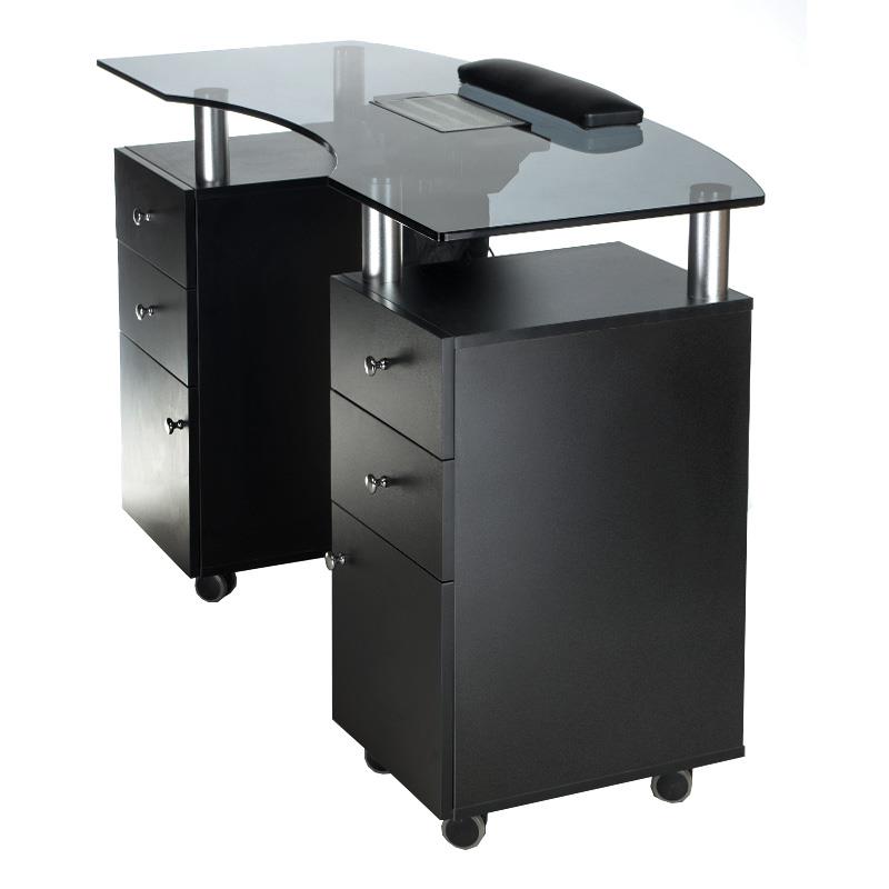 Manikiūro stalas + dulkių surinkėjas BD-3453+P (juoda)
