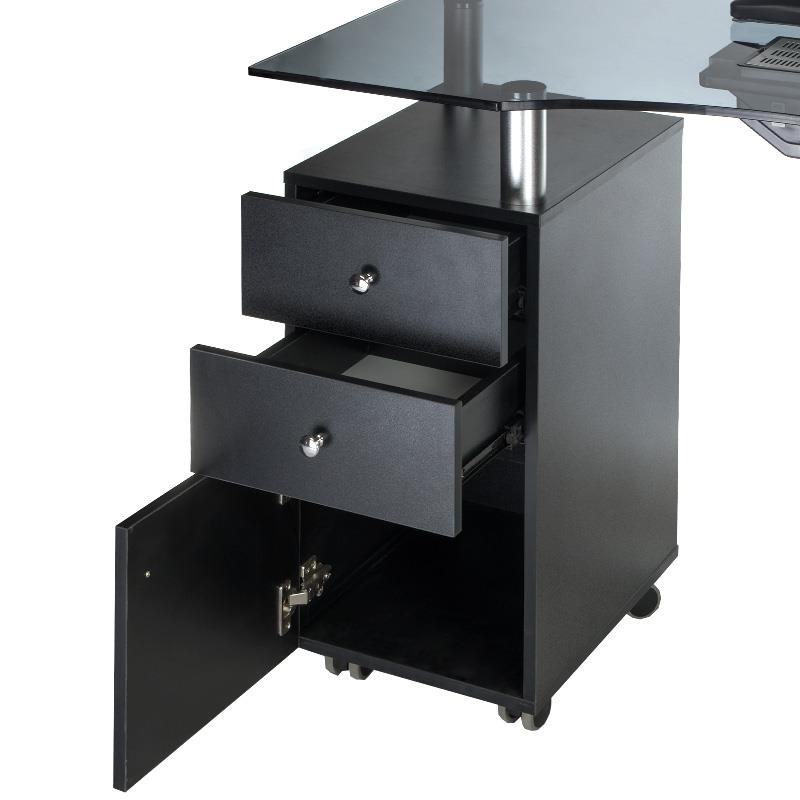 Manikiūro stalas + dulkių surinkėjas BD-3453+P (juoda)