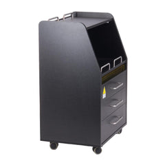 BD-T601 kosmetologinis vežimėlis- spintelė su UV saugykla, juoda sp.