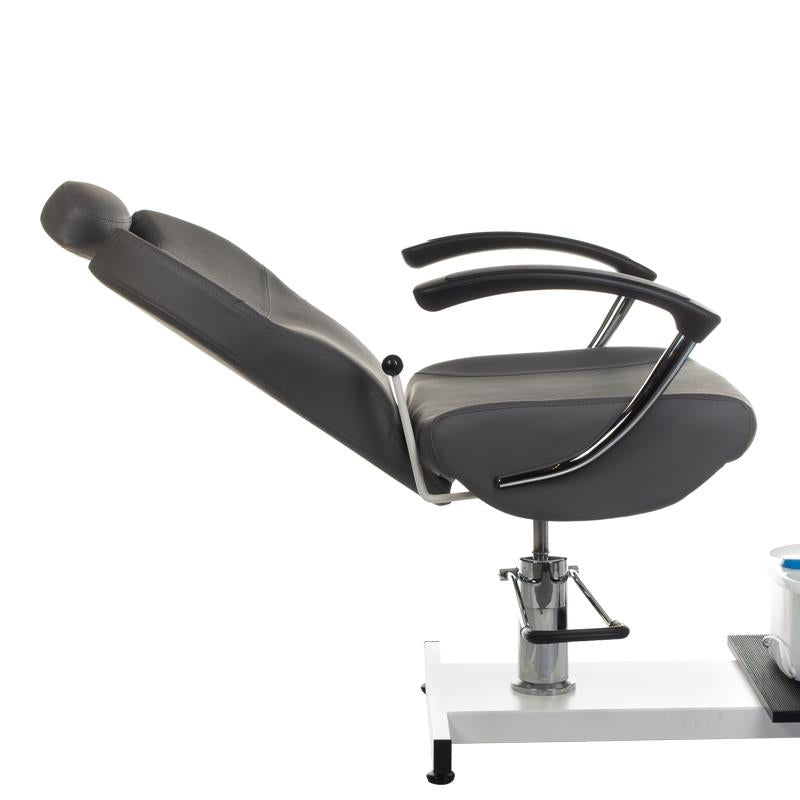 Hidraulinė pedikiūro kėdė su masažine vonele BR-2301 (tamsiai pilka)