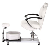Hidraulinė pedikiūro kėdė su masažine vonele BR-2301 (balta)