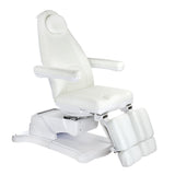 Elektrinė kosmetologinė kėdė - gultas pedikiūrui Mazaro BR-6672A 5 el. varikliai (balta)