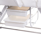 Kosmetologinis - pedikiūro gultas su porankiais BW-263 (balta)