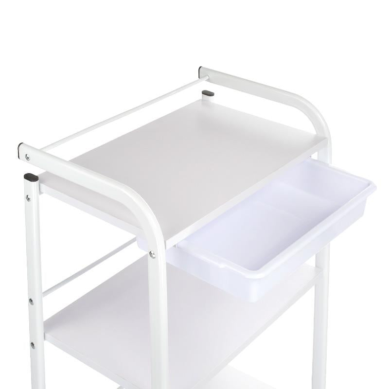 Kosmetologinis staliukas - vežimėlis NG-ST027 (balta)